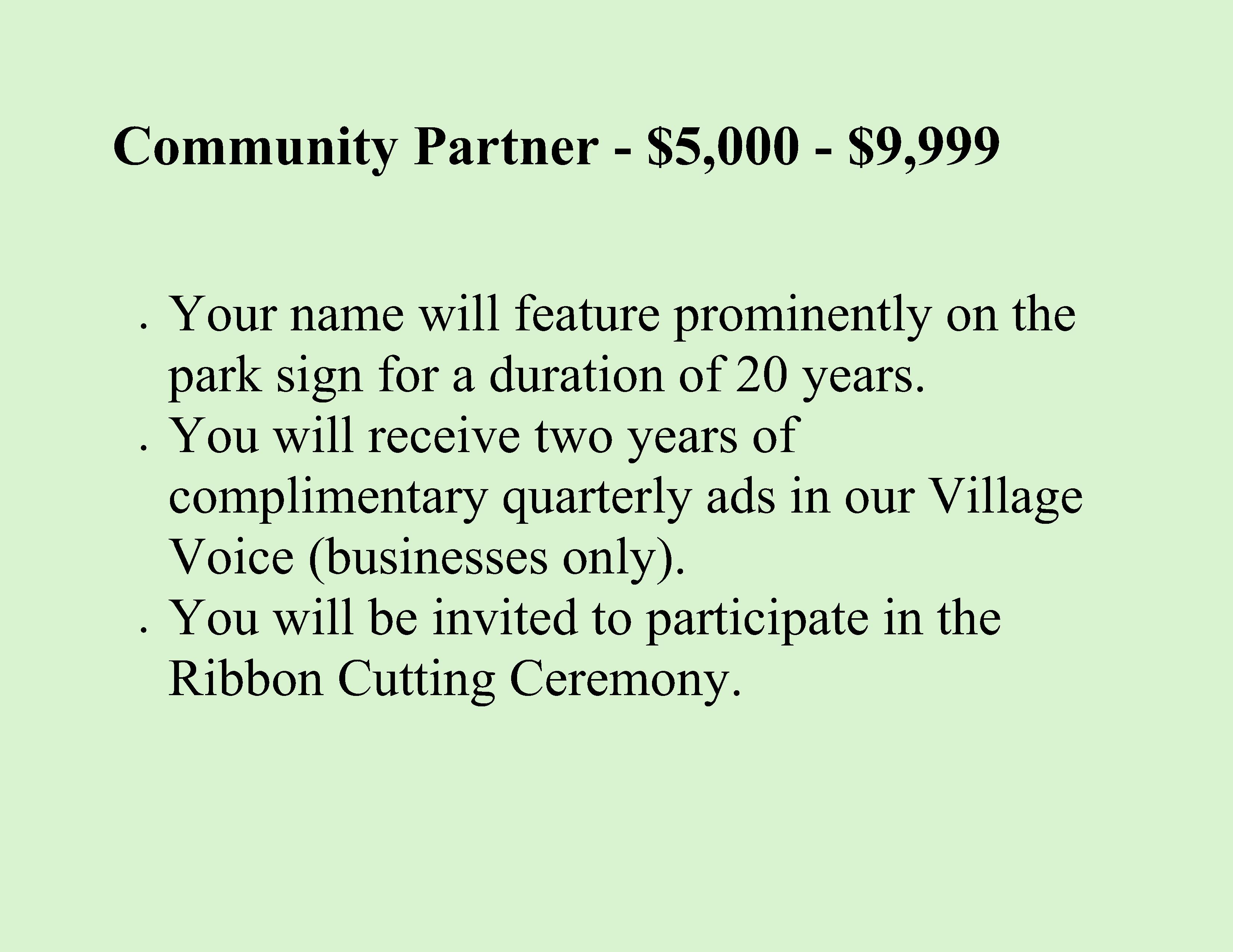 Village of Hortonville Community Outreach Village of Hortonville